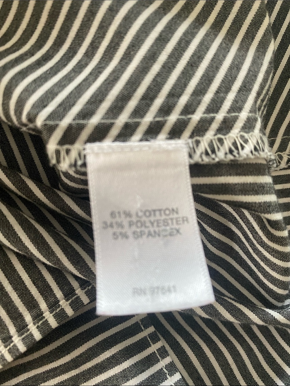 J. Jill Black and White Pin Striped Top Size Large - Picture 7 of 7